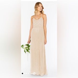 NWOT Show Me Your MuMu Champagne Gala Gown